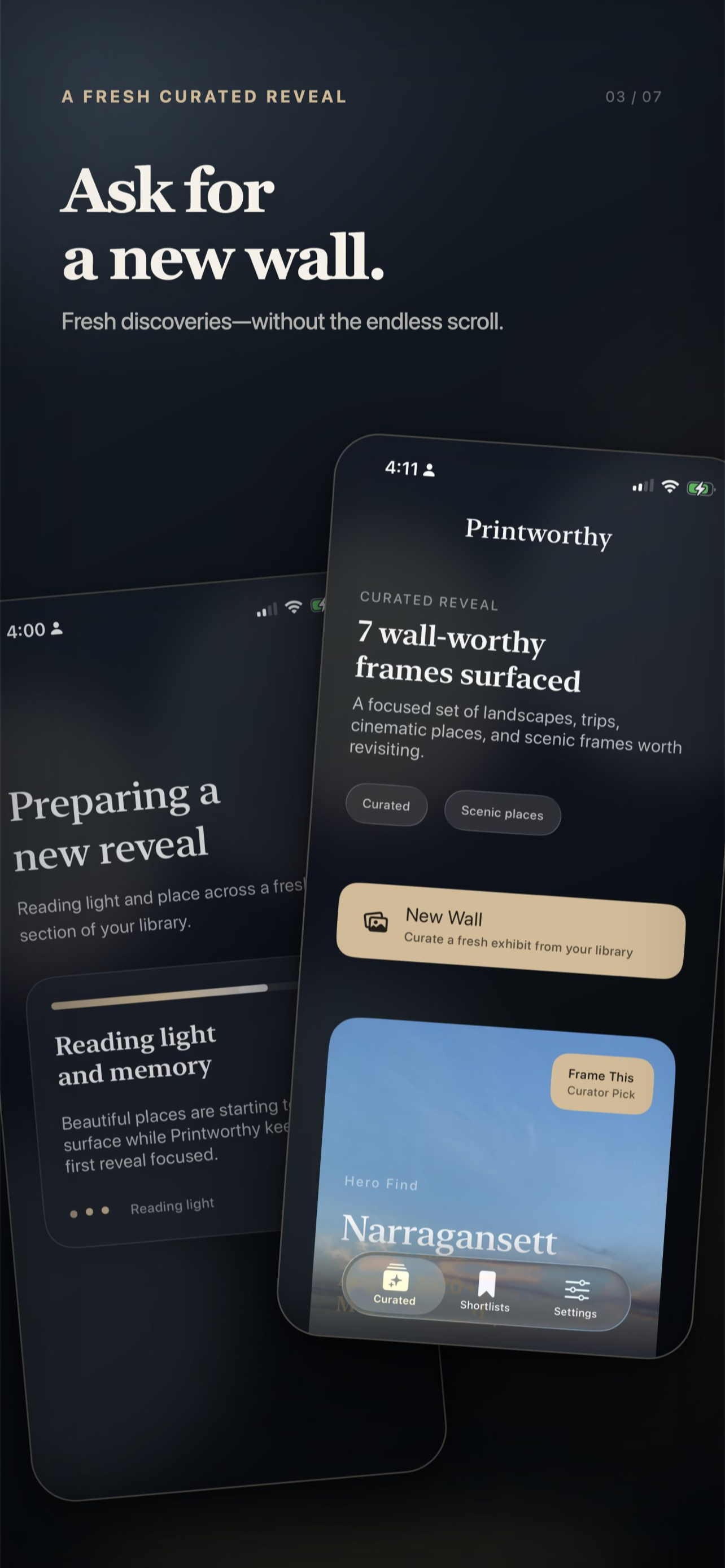 Ask Printworthy for a new curated wall