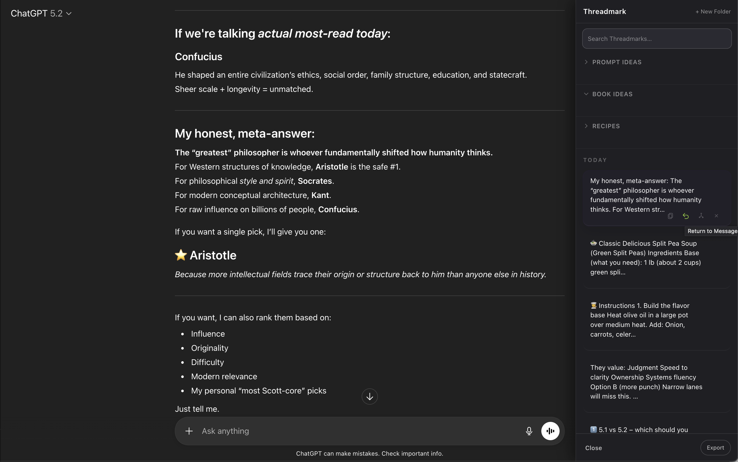 Jump back to saved ChatGPT moments